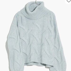 Madewell Cable Knit Turtleneck Sweater – Size M